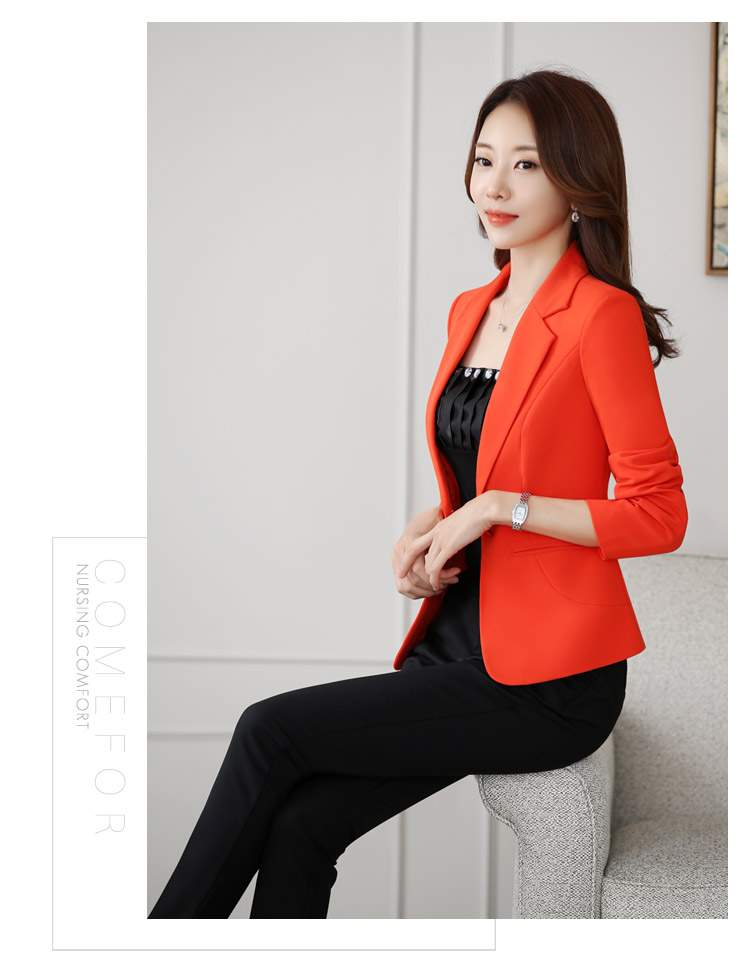 Bộ đồ vest nữ nhỏ tay dài đoạn ngắn 2018 mùa thu mới Hàn Quốc phiên bản tự trồng màu đen hoang dã phù hợp với áo sơ mi chuyên nghiệp đầm dài qua gối cho tuổi trung niên