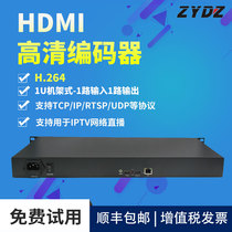 H 264 HDMI HD encoder 1U rack with loop out WeChat event live recording onvif video