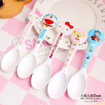 New melamine jingle shape spoon drop-proof cartoon KT spoon Cute creative childrens spoon baby tableware