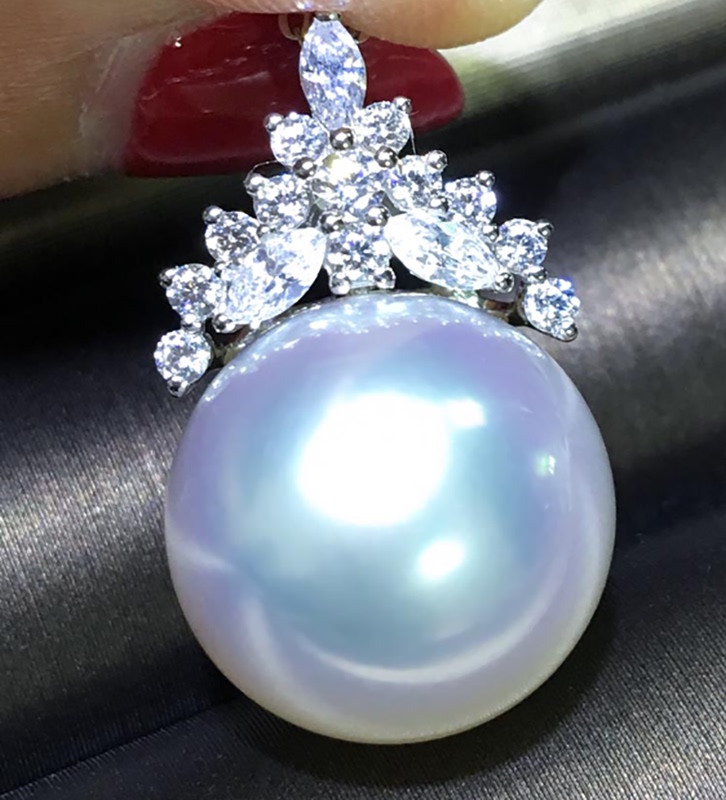 Natural Edison Pearl Pendant, Perfectly Round, Specially Selected Aurora Mirror Single Pearl Necklace, Sai White, 18K Gold, Various Styles Natural Edison Pearl Pendant, Perfectly Round, Specially Selected Aurora Mirror Single Pearl Necklace, Sai White, 18K Gold, Various Styles