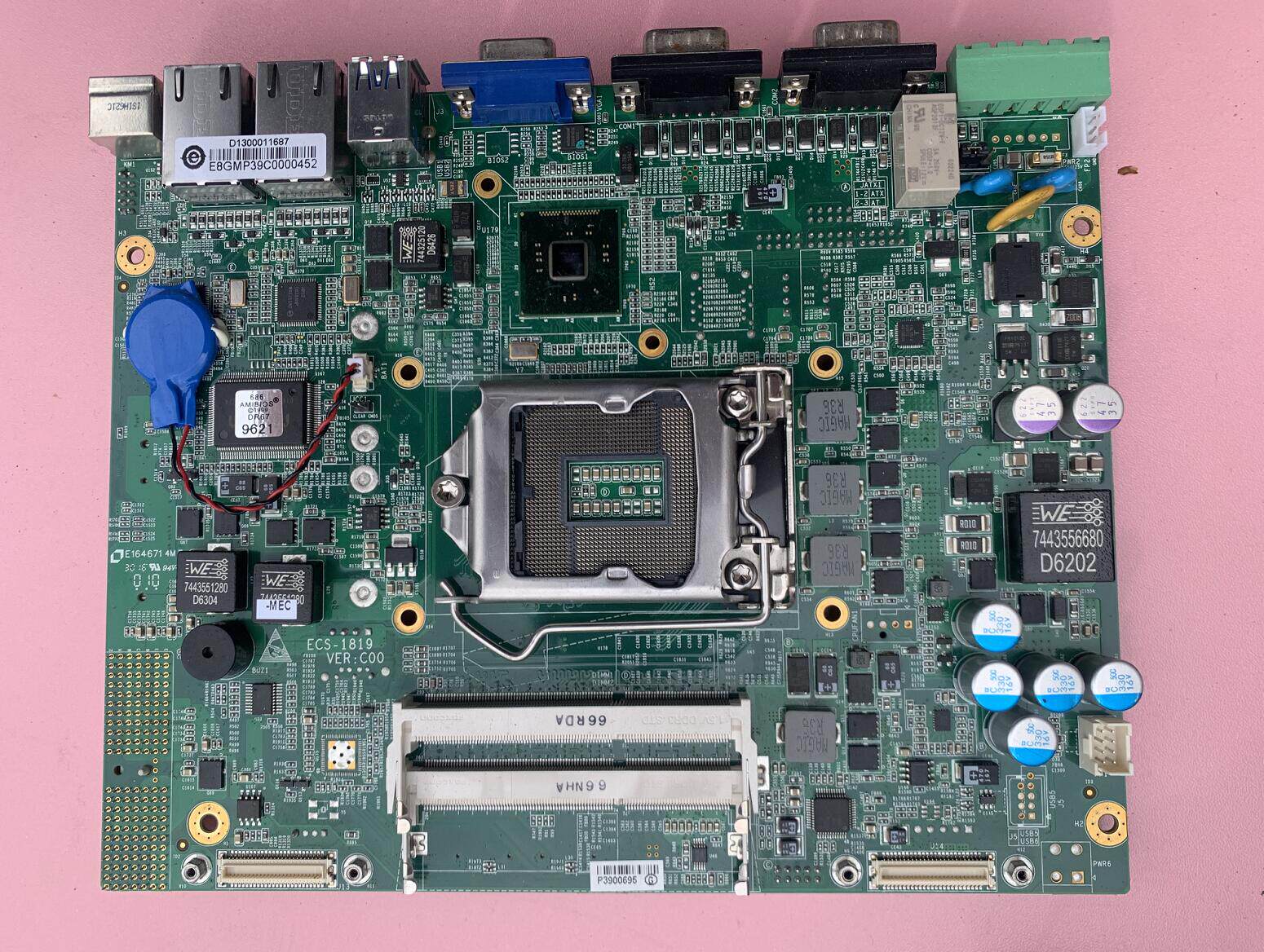 Dismantling machine ECS-1819 VER: 00 DDR3 industrial computer main board industrial equipment E164671 spot