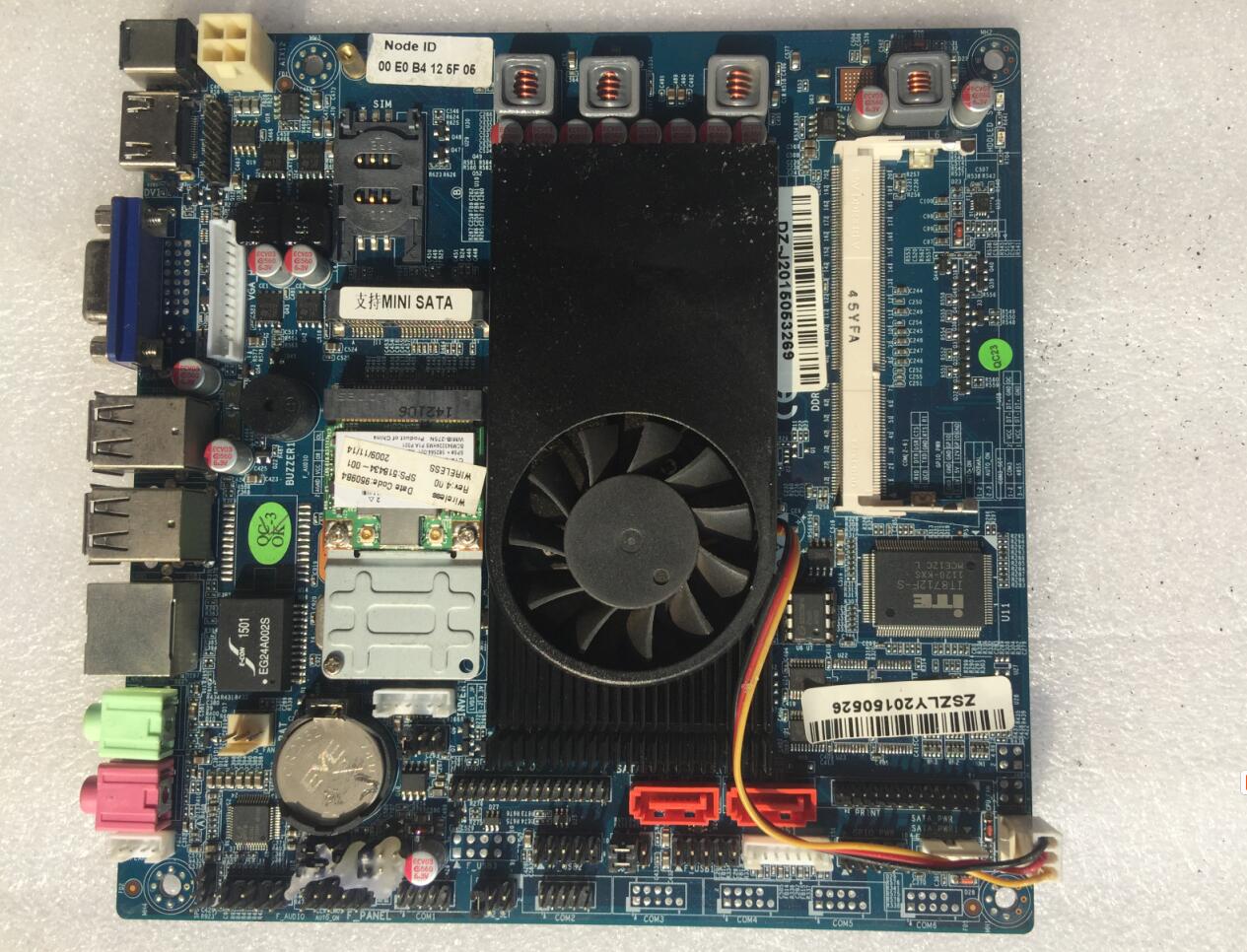 Original disassembly machine ITX-1037T-2U2C Realan ITX desktop computer mini MINI motherboard physical map