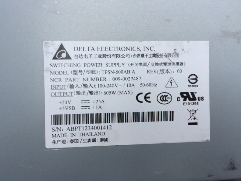 Original disassembly machine TPSN-600AB A power supply 009-0027487 ABPT1234001412