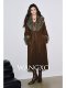 Wangxo｜Dense Looped Wool Fabric｜Heavyweight Fur Collar｜Layered Tie-Up Silhouette Lapel Coat