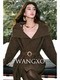 Wangxo｜Luxurious Shiny Silk Modal Thick Knit｜Large Lapel with Diamond Buttons, Tie Waist, Wide-Fit Sweater Cardigan