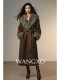 Wangxo｜Dense Looped Wool Fabric｜Heavyweight Fur Collar｜Layered Tie-Up Silhouette Lapel Coat
