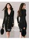 Wangxo[01/20 20:00Pm New Arrival 5% off]Elegant and Stylish Metal Buckle Ice Linen Knit Dress