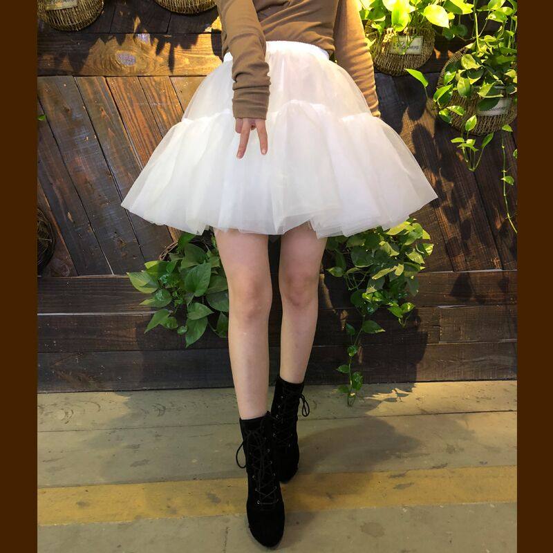 lolita lolita soft gauze violence boneless skirt petticoat skirt skirt daily soft girl puffy dress cosplay