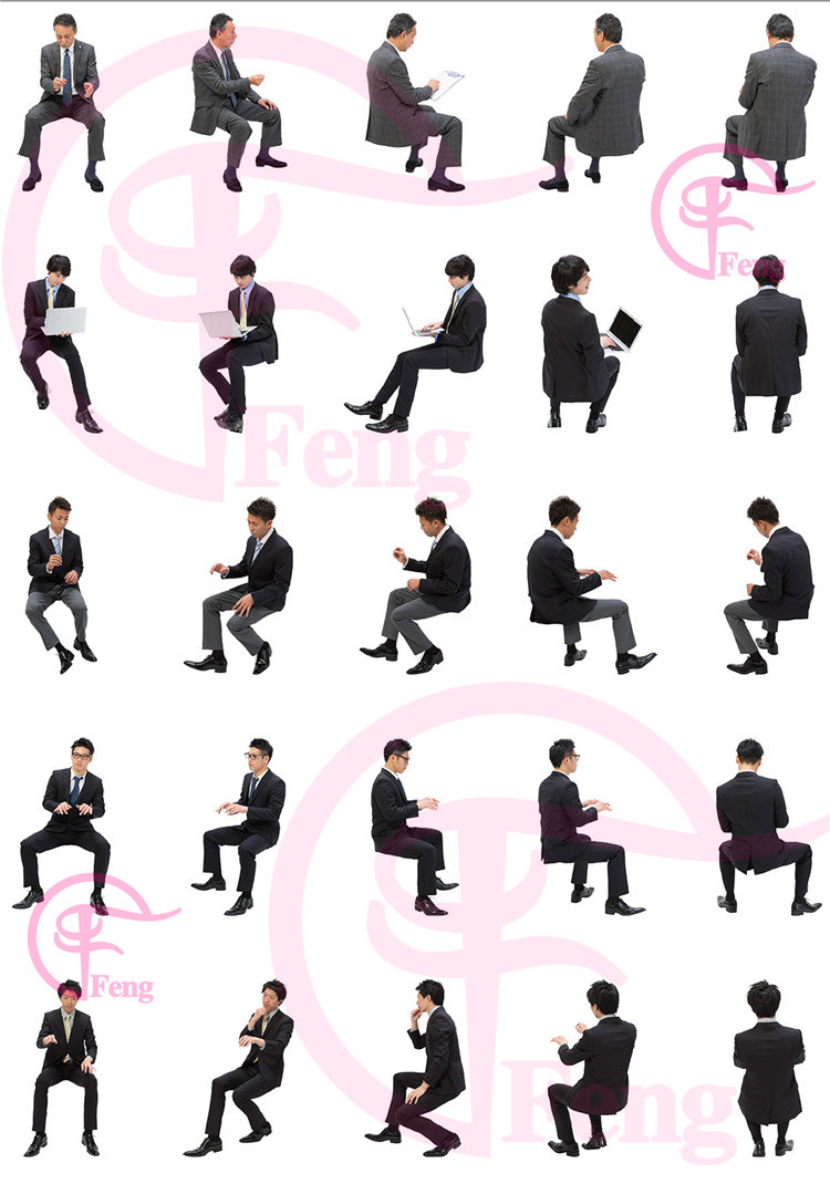 PS高清亚洲中国商务服务人物职场办公接待会议PNG免抠素材免扣