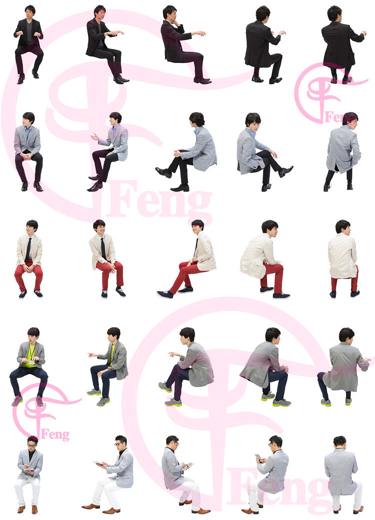 PS高清亚洲中国商务服务人物职场办公接待会议PNG免抠素材免扣