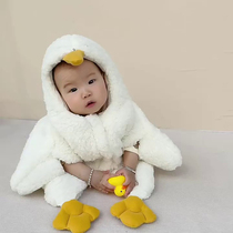 Baby clothes pajamas winter jumpsuits baby clothes baby clothes winter clothes freshmen thickened out cotton clothes big goose super cute winter