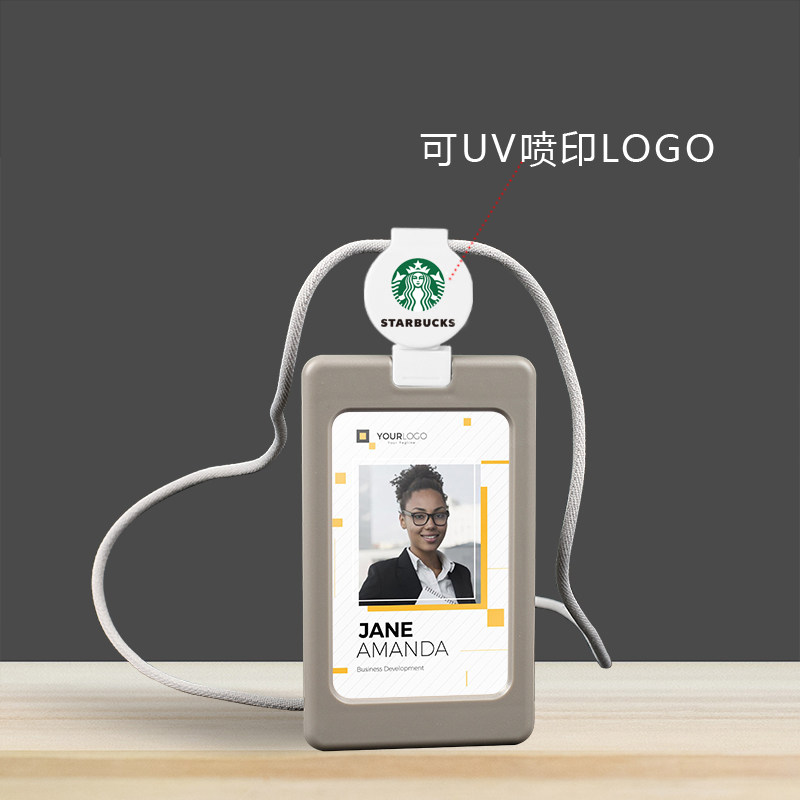 Retractable ID card sleeve work card custom badge badge badge sleeve bus meal card employee card sleeve factory brand