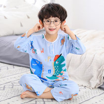 Pajamas women 2021 new summer children and girls thin boys air-conditioned room ultra-thin medium and long sleeve home set