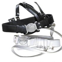 New policing belt Security jacket Armed belt inclined cross armed belt black armed with white belt