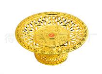 High-footed golden fruit plate plastic fruit plate for the Buddha ceremony Buddha Buddhist crafts Buddhism
