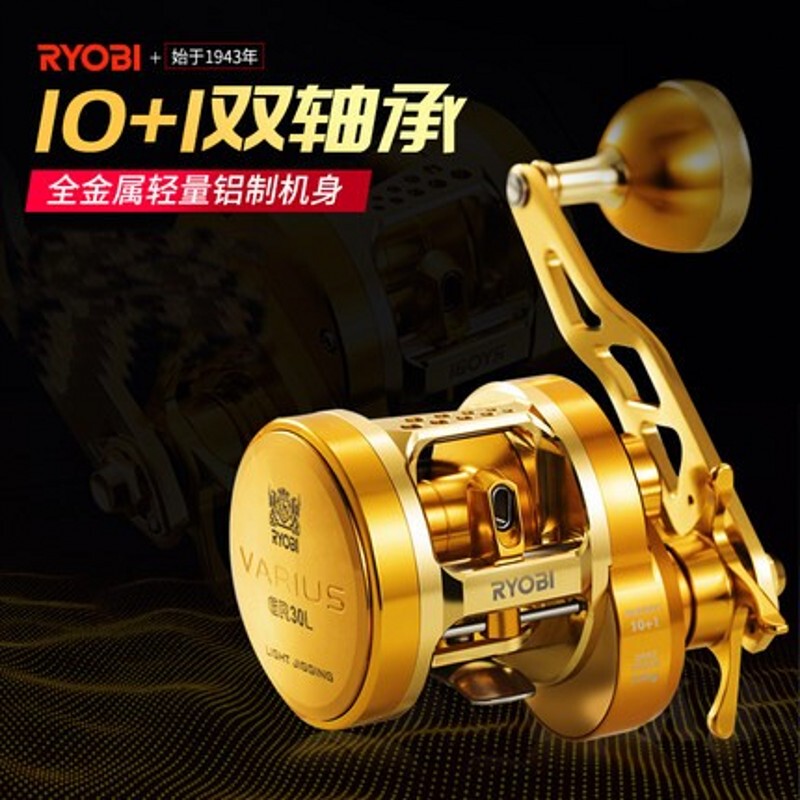 Slow Jigging Reel Roybi Lio Bi Walrus Bering Sea Black Fishing Lure Deep-Sea Boat Fishing All-Metal Drum Reel