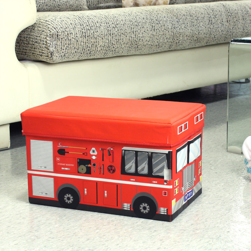 Home articleCartoon multi-function storage box children's car simulation reception bench foldable portable container