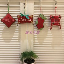Christmas Christmas Eve Vintage Letter Embroidered Bell Pendant Fabric Decorative Pendant Small Pendant
