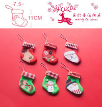 Christmas Christmas Eve retro delight small pendant Christmas tree Mini small hanging accessories Candy Bag Little Christmas Socks