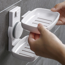 Soap box Wall-mounted soap holder Hole-free soap box drain toilet soap holder Wall-mounted soap box non-suction cup