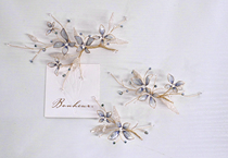 (Butterfly Princess) Bonheur Spring Smart Butterfly Handmade Fairy Forest Bridal Headwear Earrings and Ear Clips