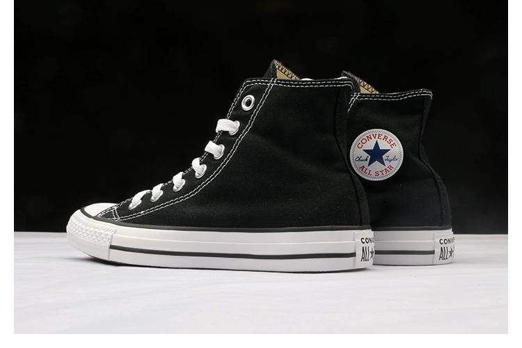 Converse All Star classic Converse Evergreen đôi giày vải cao cấp màu đen 101010M9160 - Plimsolls