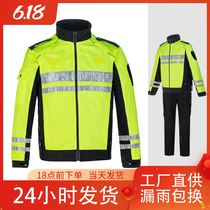 New traffic patrol Charglistening motorcycle Locomotive High Speed Iron Riding Long Sleeve Safety Suit Riding male sunscreen