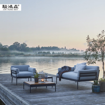Outdoor Sofa Sun Protection Waterproof Patio Outdoor Open-air Hotel Garden Terrace Combined Aluminum Alloy Casual furniture