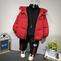 Boys cotton coat tide boy Yangqi 2020 new childrens Korean cotton coat coat short red coat top