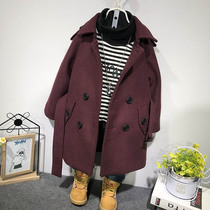 Boys  coat padded 2020 autumn and winter Western style Large childrens coat Medium and long British style coat