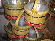 Bamboo-woven products pure hand woven bamboo-knitted fire-cage nostalfurnace bamboo stove heating stove for winter decoration