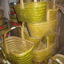 Pure hand-woven environmental protection bamboo basket basket basket basket basket storage basket big fruit basket