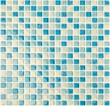 Голубая хрустальная стеклянная ледяная мозаика