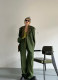 2024 Spring and Autumn Internet celebrity Hong Kong style high-end design high-cool style spliced ​​collar suit jacket wide-leg pants suit for women