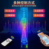 Guangzhou Tower Kit Patch RGB Full Color LED Light Cubic single chip Bluetooth Music Electronic DIY making loose pieces