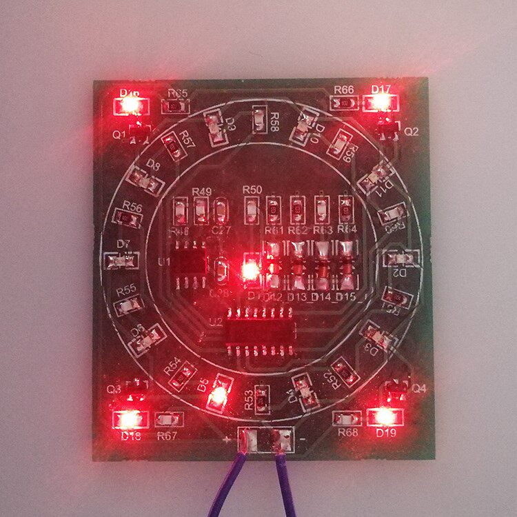 Patch elements Welding Exercise plate Rotating Flowing Water Lamp Kit Skills Training Electronic DIY Hands-on production