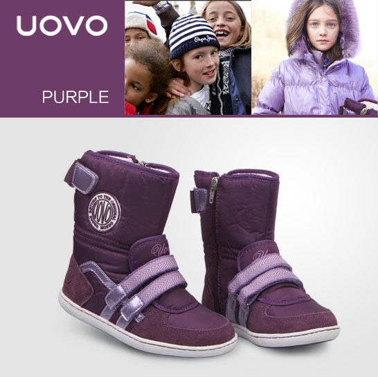 UOVO girls boots warm autumn and winter new children's short boots princess snow cotton boots small big boy boots winter shoes