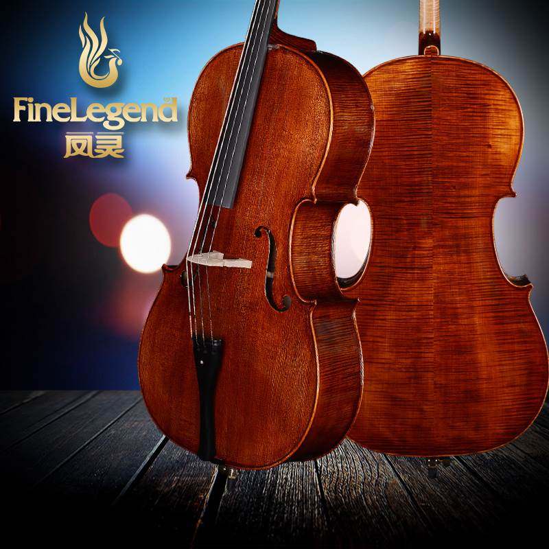 Phoenix Spirit handmade Ke Pai glue tiger pattern cello FLC5111 high-grade ebony accessories professional playing musical instruments