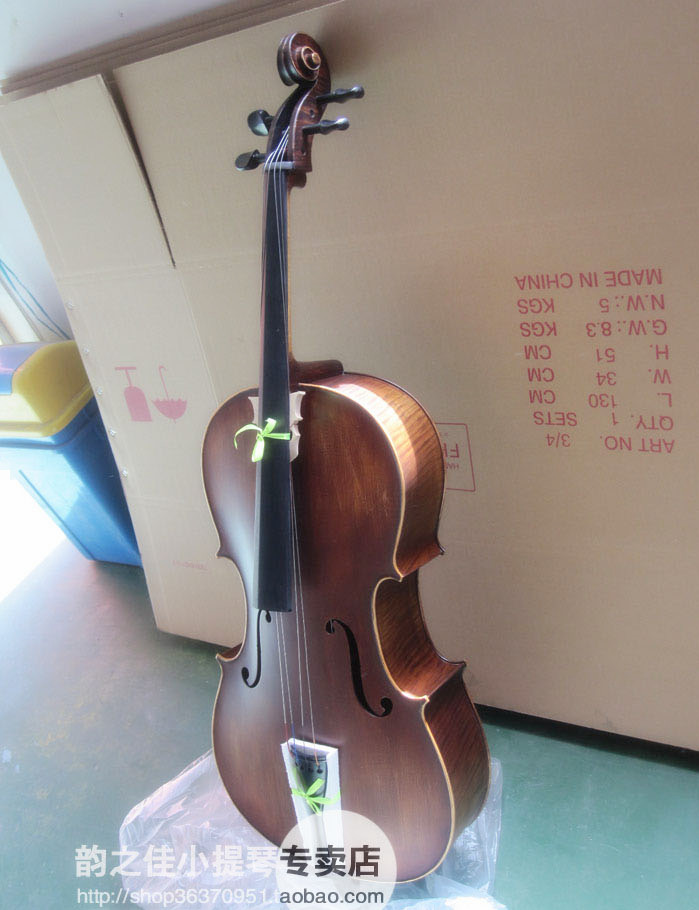 Fengling high-grade handmade ebony cello selected 30 years of natural air-dried spruce wood playing examination instrument