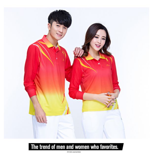 Jinguan Thể thao mùa xuân và mùa thu khô nhanh Áo thun dài tay nữ Nam Thể dục nhịp điệu trung niên Thể thao Quần áo thể thao vuông cỡ lớn - Thể thao sau set đồ thể thao nữ