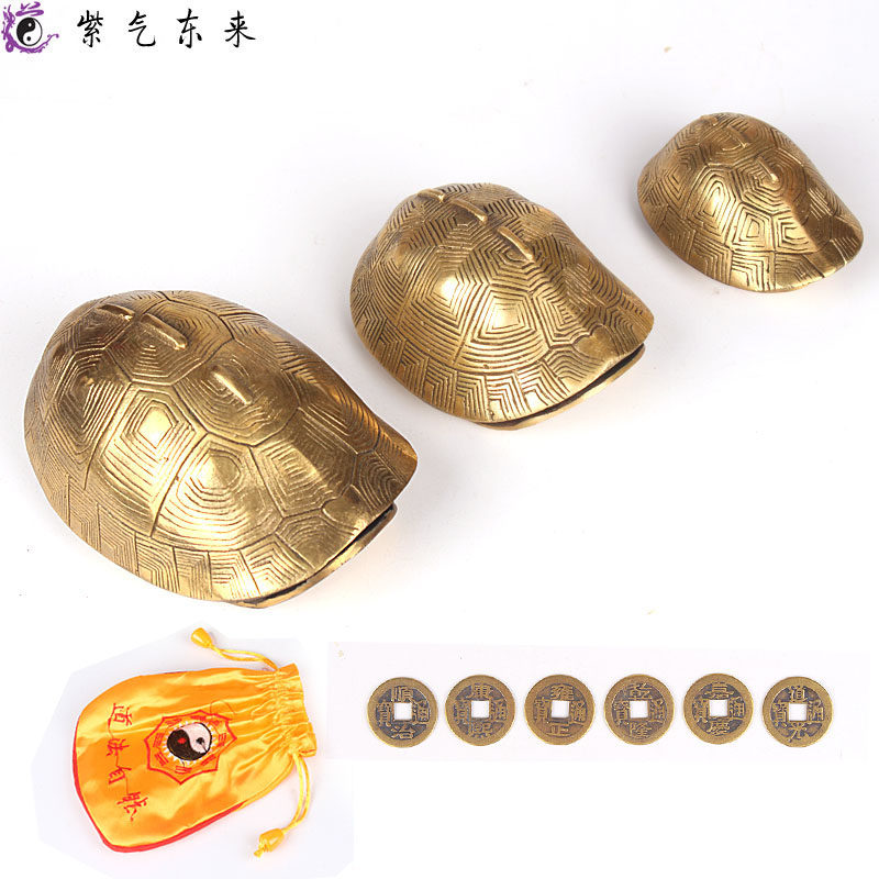 Shaking Divination Bronze Tortoise Shell DIVINATION TOOL COPPER TORTOISE SHELL MONEY DIVINATION BRONZE MONEY WITH UNSIGNED DIVINATION DIVINATION