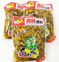 Dianlin sweet and sour wild mountain pepper Pat a hair 3 bags of sweet and sour taste open bags instant rice peppers chicken claws