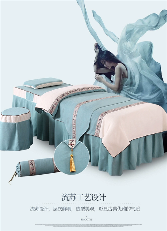 Cao cấp cung cấp bông denim bedspread vẻ đẹp thẩm mỹ viện đơn giản giường trị liệu massage cơ thể đặt tùy chỉnh Hàn Quốc - Trang bị tấm