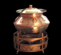 Milk tea pot Mongolian characteristic pure copper milk tea pot handmade Mongolian restaurant hotel tableware milk tea pot thickened catering pot