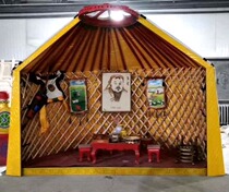 Mongolian wedding props Mongolian element decoration yurt fence yurt decoration Hana Wall