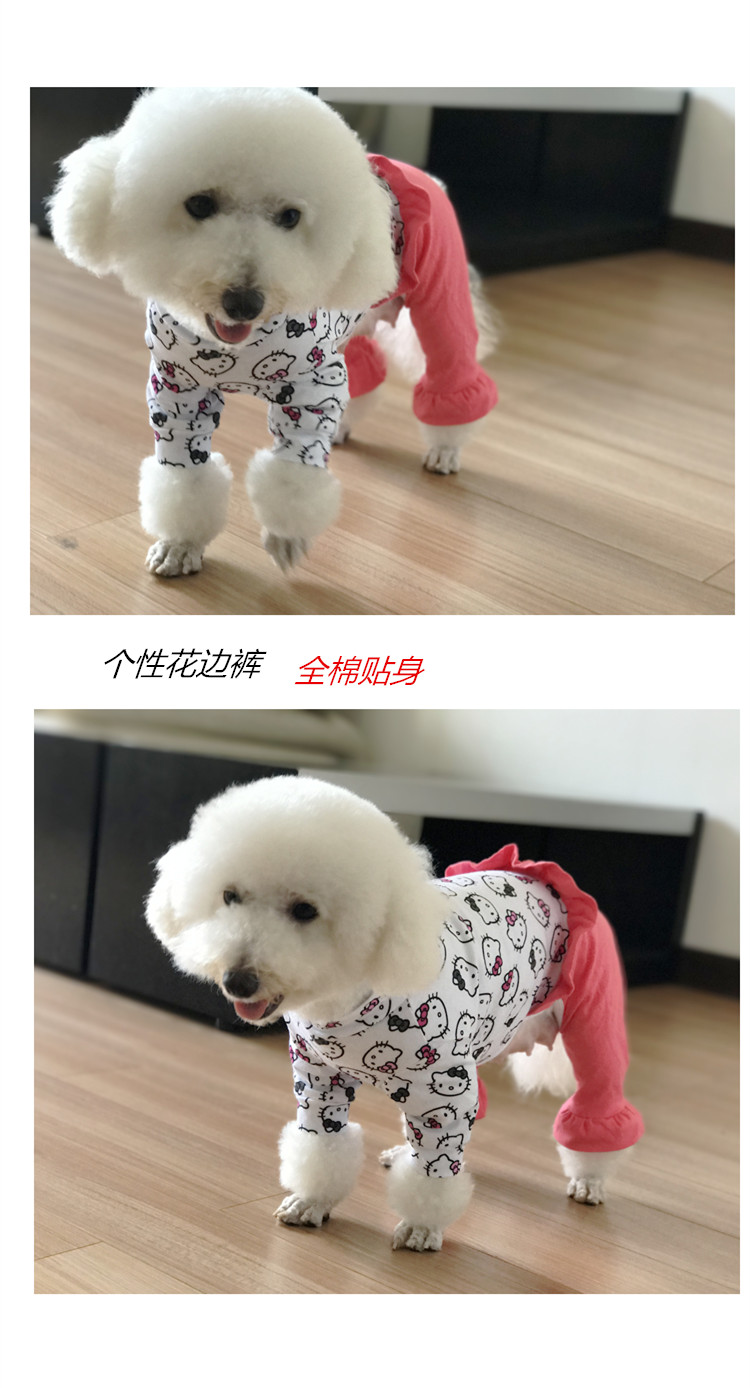 Pet mùa xuân và mùa thu Trang phục gấu Teddy Xiulun Ruili Cotton Lycra Quần áo chó chân ngắn Bomei - Quần áo & phụ kiện thú cưng áo cho thú cưng