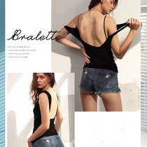 Large chest beautiful back bra large open back thin style free underwear no trace small camisole without steel rim chest reduction artifact