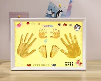 Белый семейный стиль + желтая грязь + аксессуары, бесплатная печать фотографий золотой краской