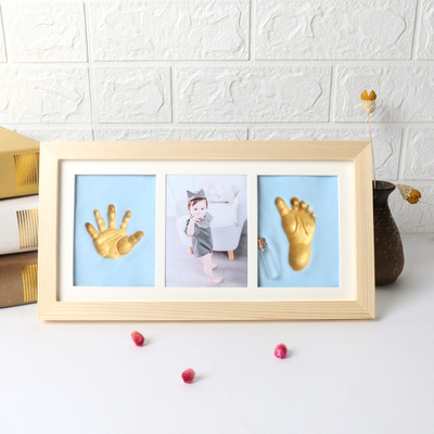 Baby imprint mud and feet imprinted mud permanently preserved baby footprints for the first year Remain print hand footprints creativity