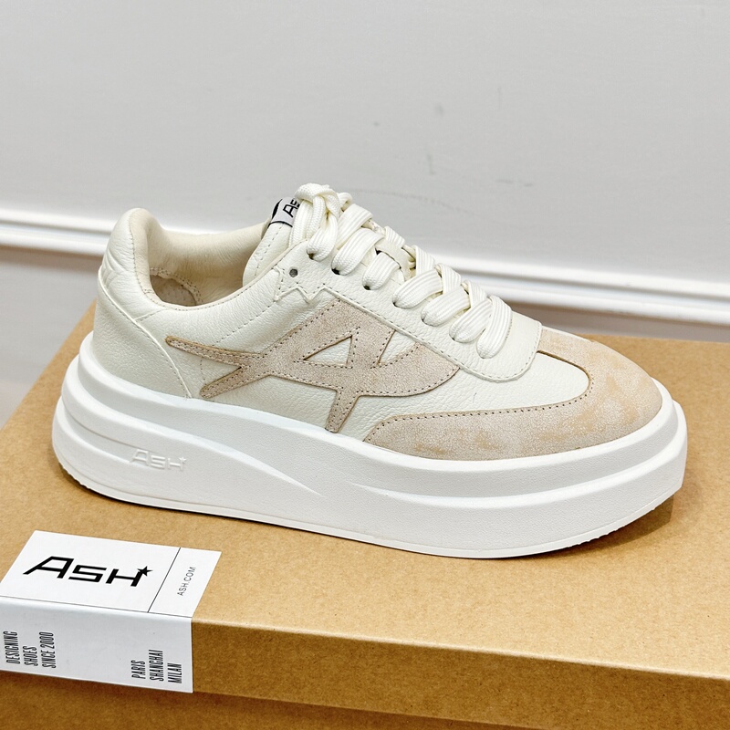 Ash Women's Shoes Thick-Soled Height-Increasing Retro White Sneakers Versatile Platform Shoes Dad Shoes Aq140L40068 Ash Women's Shoes Thick-Soled Height-Increasing Retro White Sneakers Versatile Platform Shoes Dad Shoes Aq140L40068